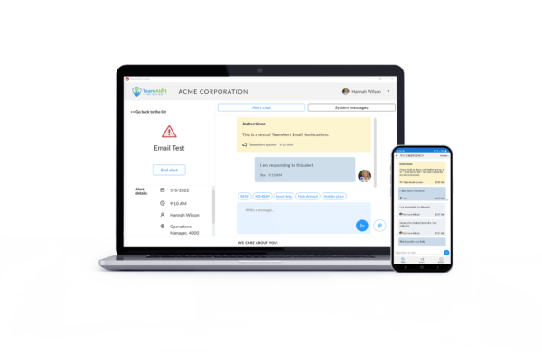 TeamAlert desktop notification